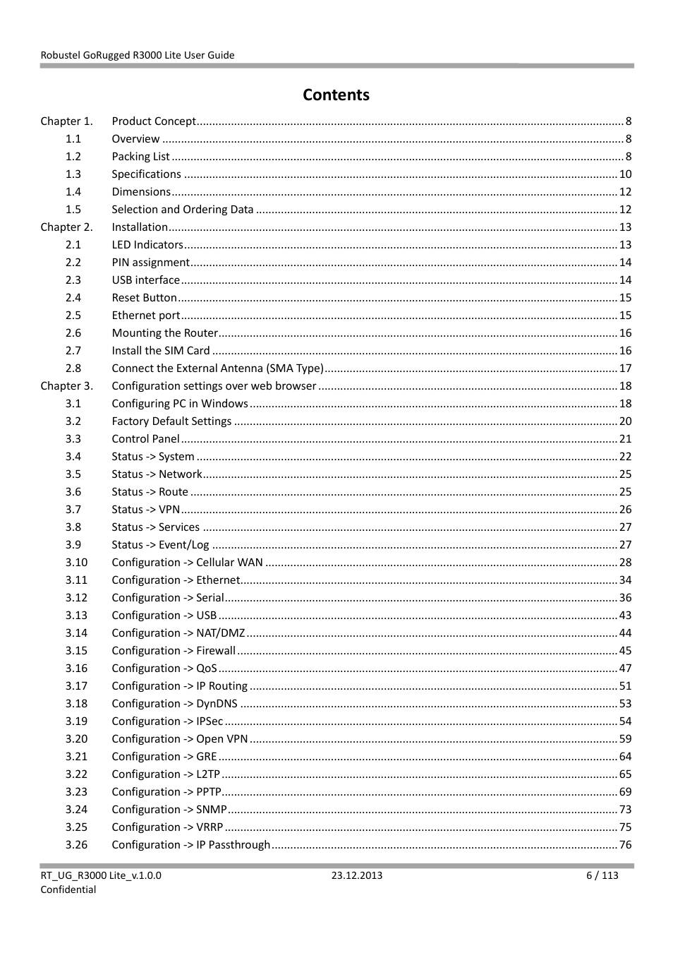 Robustel R3000 Lite User Guide User Manual | Page 7 / 114