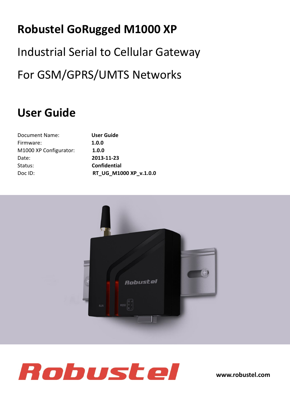 Robustel M1000 XP User Guide User Manual | 58 pages