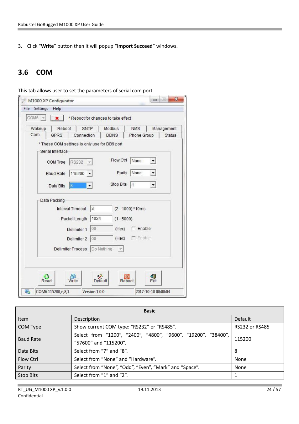 6 com | Robustel M1000 XP User Guide User Manual | Page 25 / 58