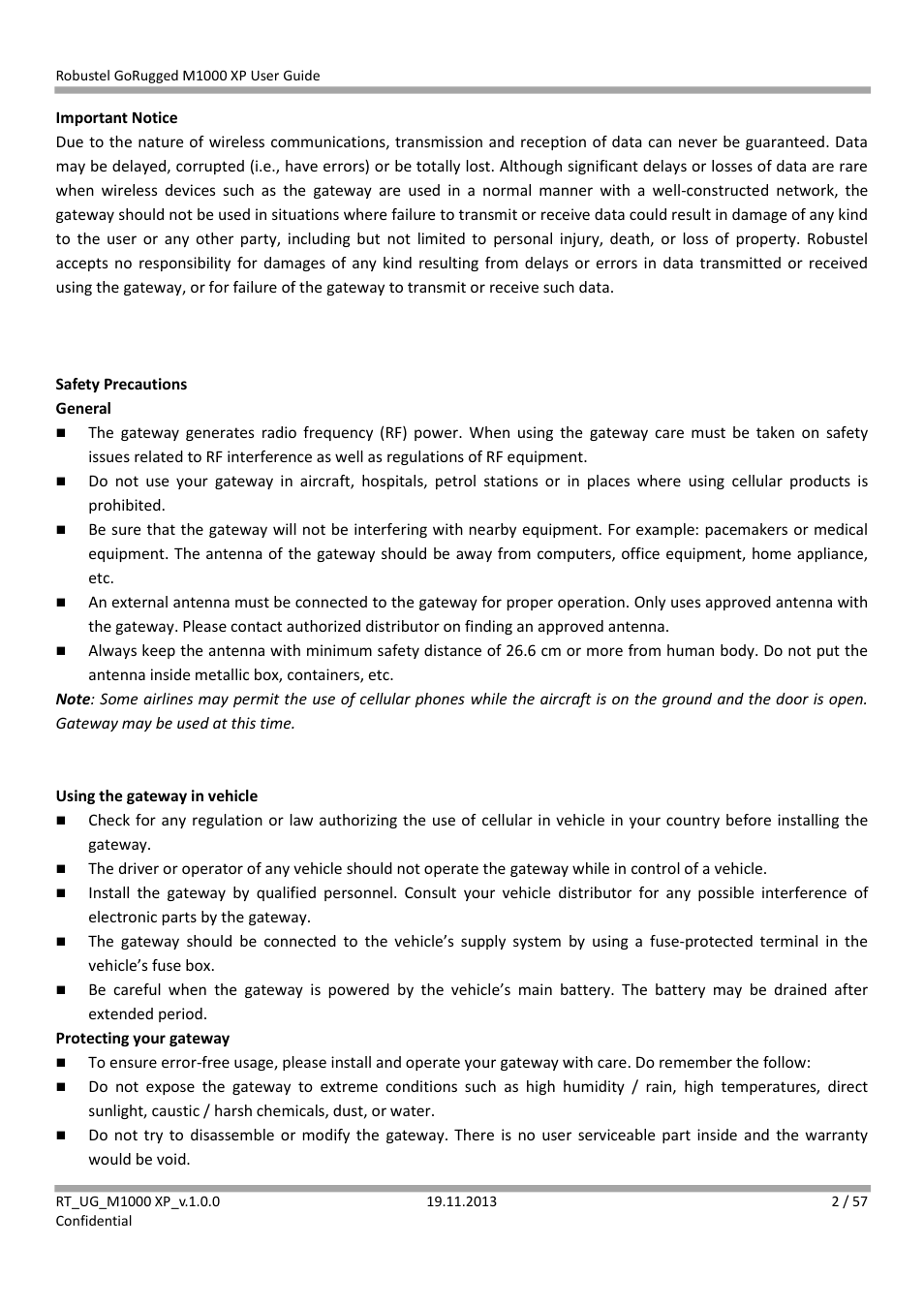 Robustel M1000 XP User Guide User Manual | Page 3 / 58