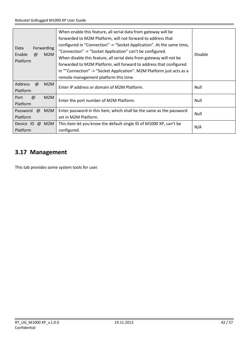 17 management, Management | Robustel M1000 XP User Guide User Manual | Page 43 / 58