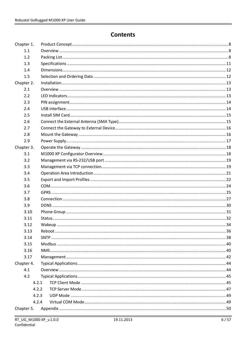 Robustel M1000 XP User Guide User Manual | Page 7 / 58