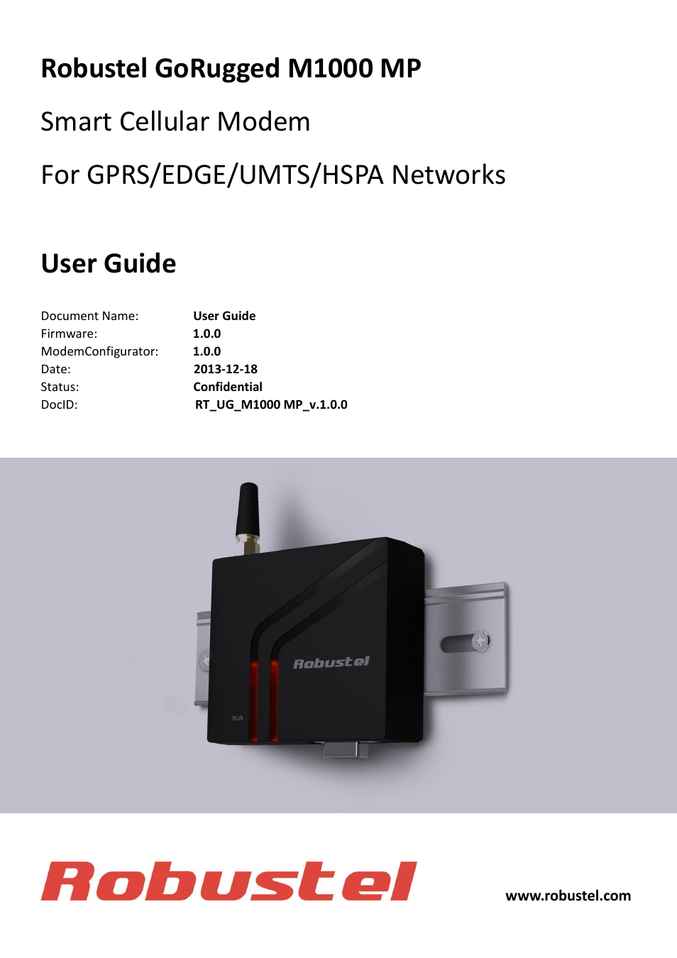 Robustel M1000 MP User Guide User Manual | 42 pages