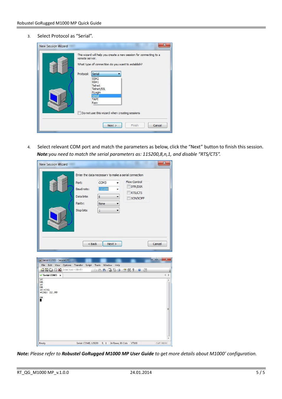 Robustel M1000 MP Quick Guide User Manual | Page 5 / 5