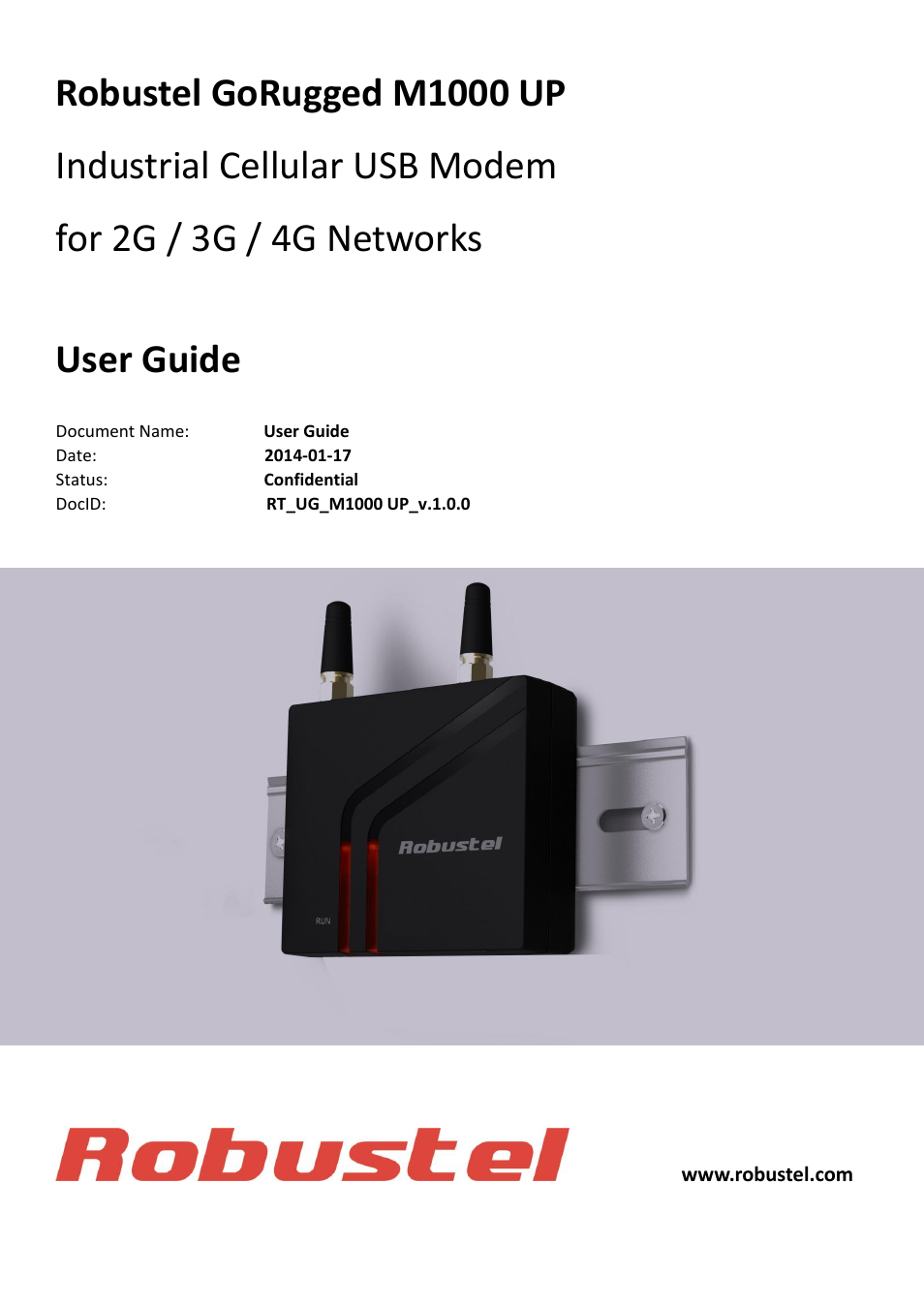 Robustel M1000 UP User Guide User Manual | 40 pages