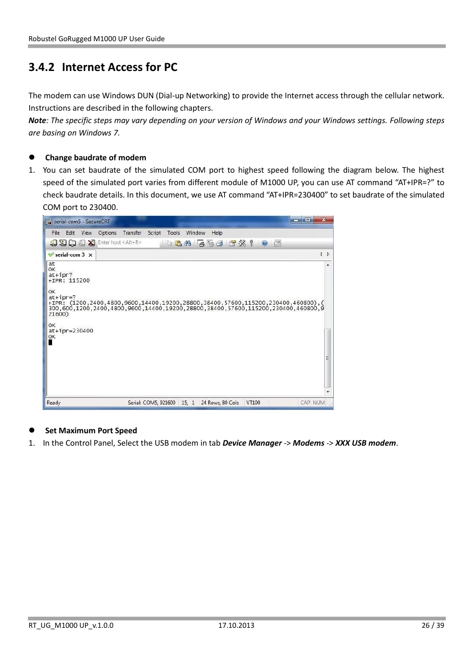 2 internet access for pc, Internet access for pc | Robustel M1000 UP User Guide User Manual | Page 27 / 40