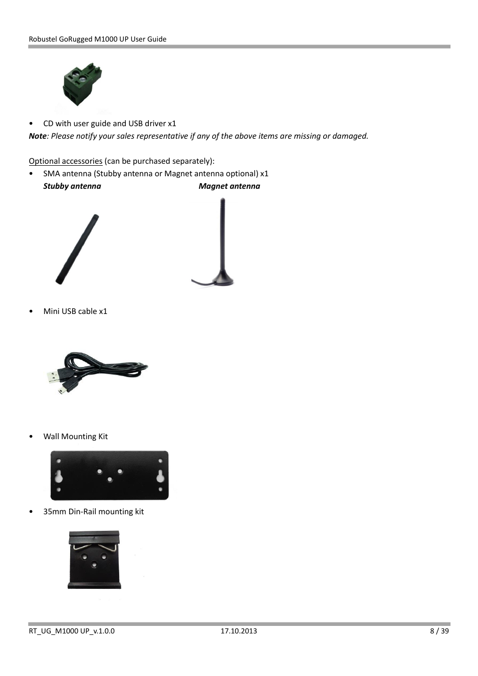 Robustel M1000 UP User Guide User Manual | Page 9 / 40