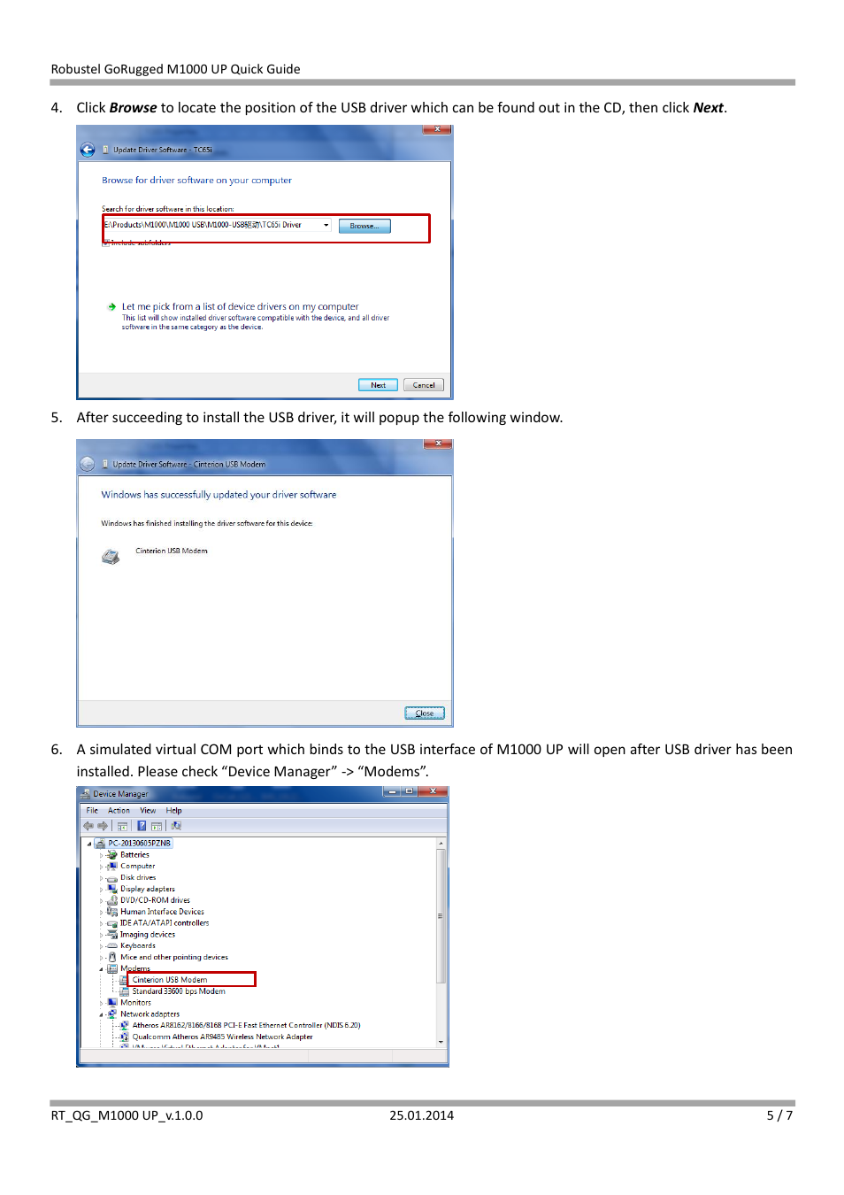 Robustel M1000 UP Quick Guide User Manual | Page 5 / 7