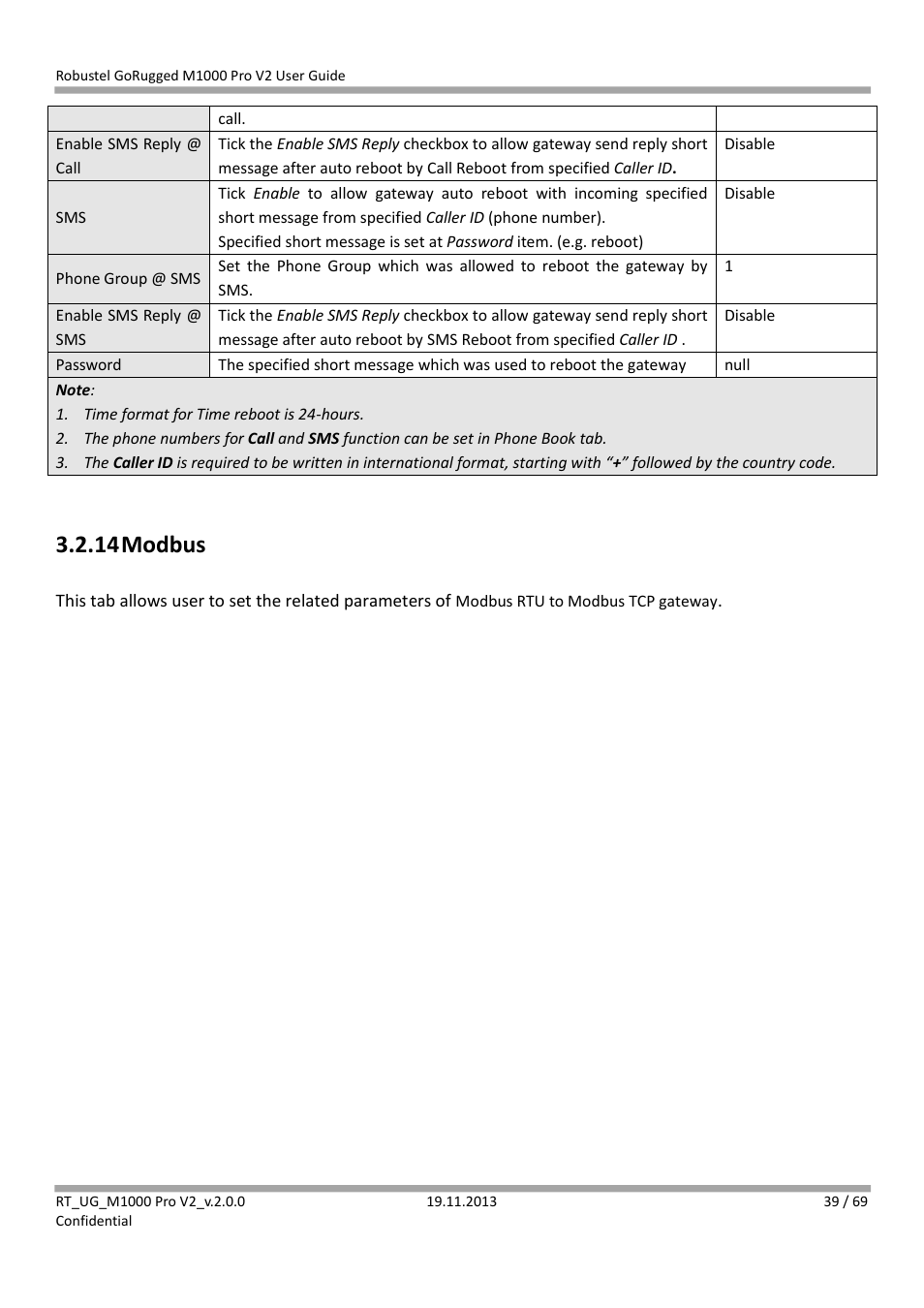 14 modbus, Modbus | Robustel M1000 Pro V2 User Guide User Manual | Page 40 / 70