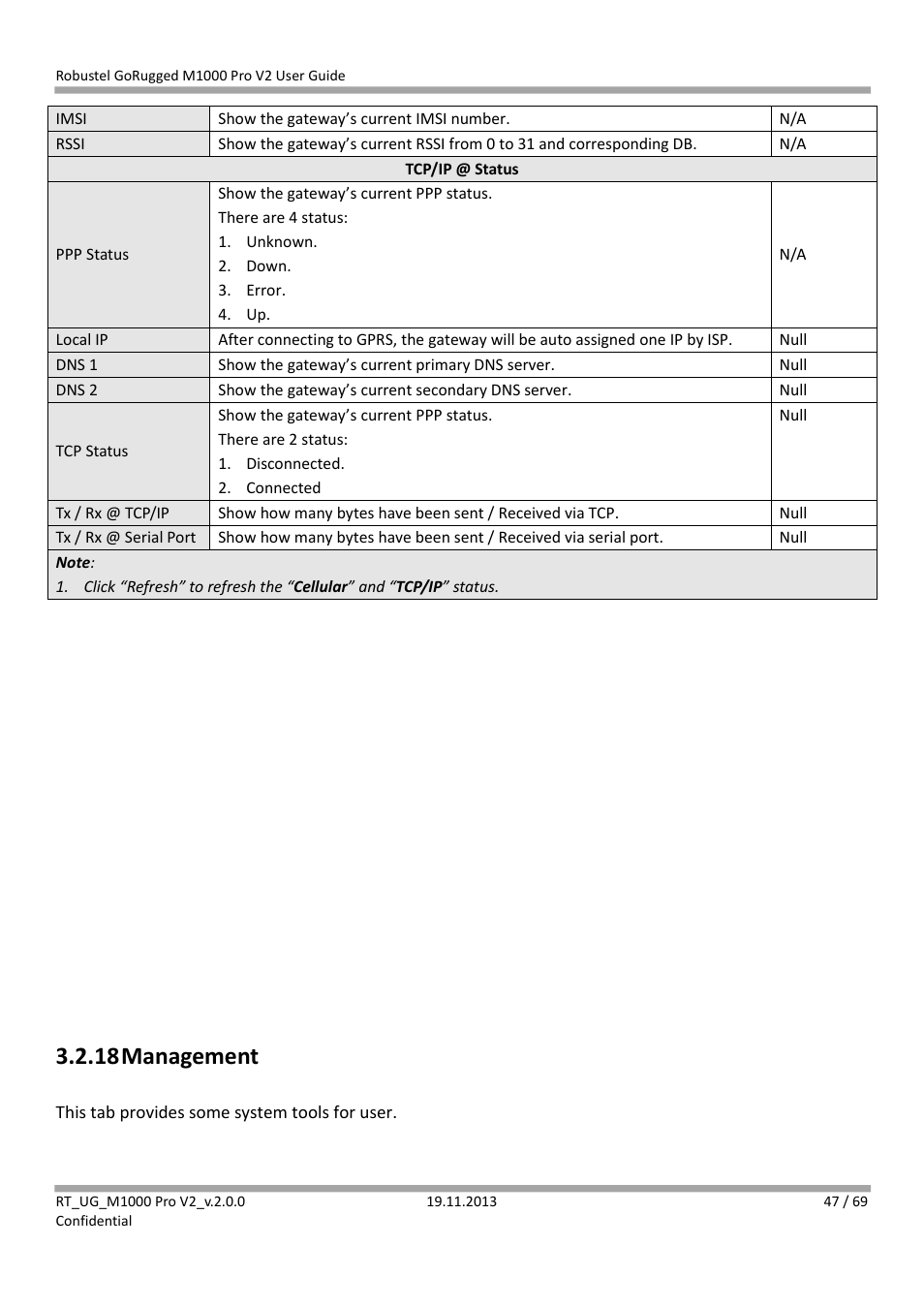 18 management, Management | Robustel M1000 Pro V2 User Guide User Manual | Page 48 / 70