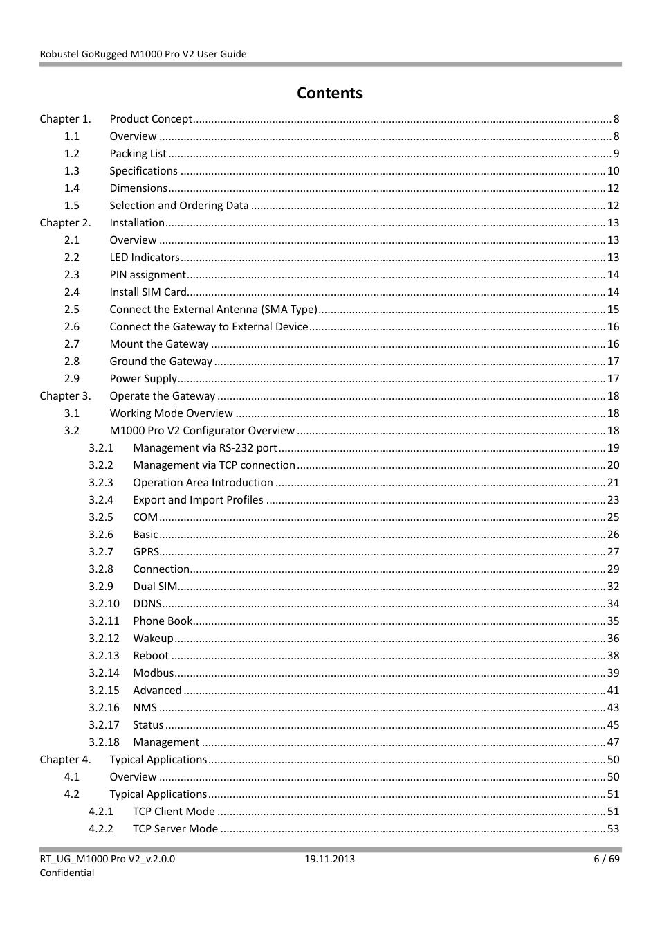 Robustel M1000 Pro V2 User Guide User Manual | Page 7 / 70