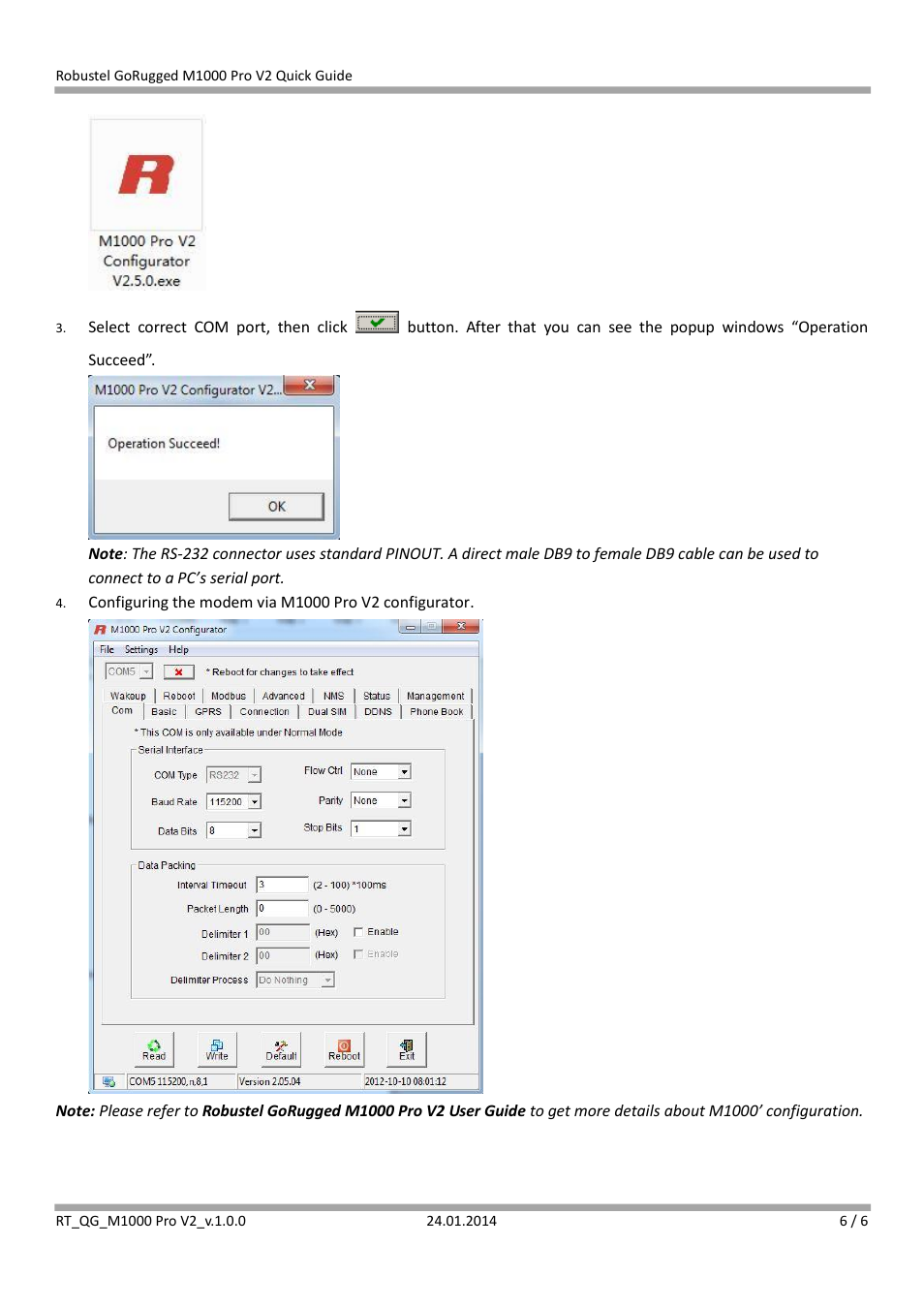 Robustel M1000 Pro V2 Quick Guide User Manual | Page 6 / 6