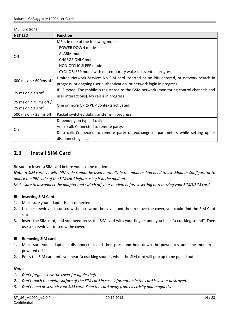 3 install sim card, Install sim card | Robustel M1000 User Guide User Manual | Page 15 / 85