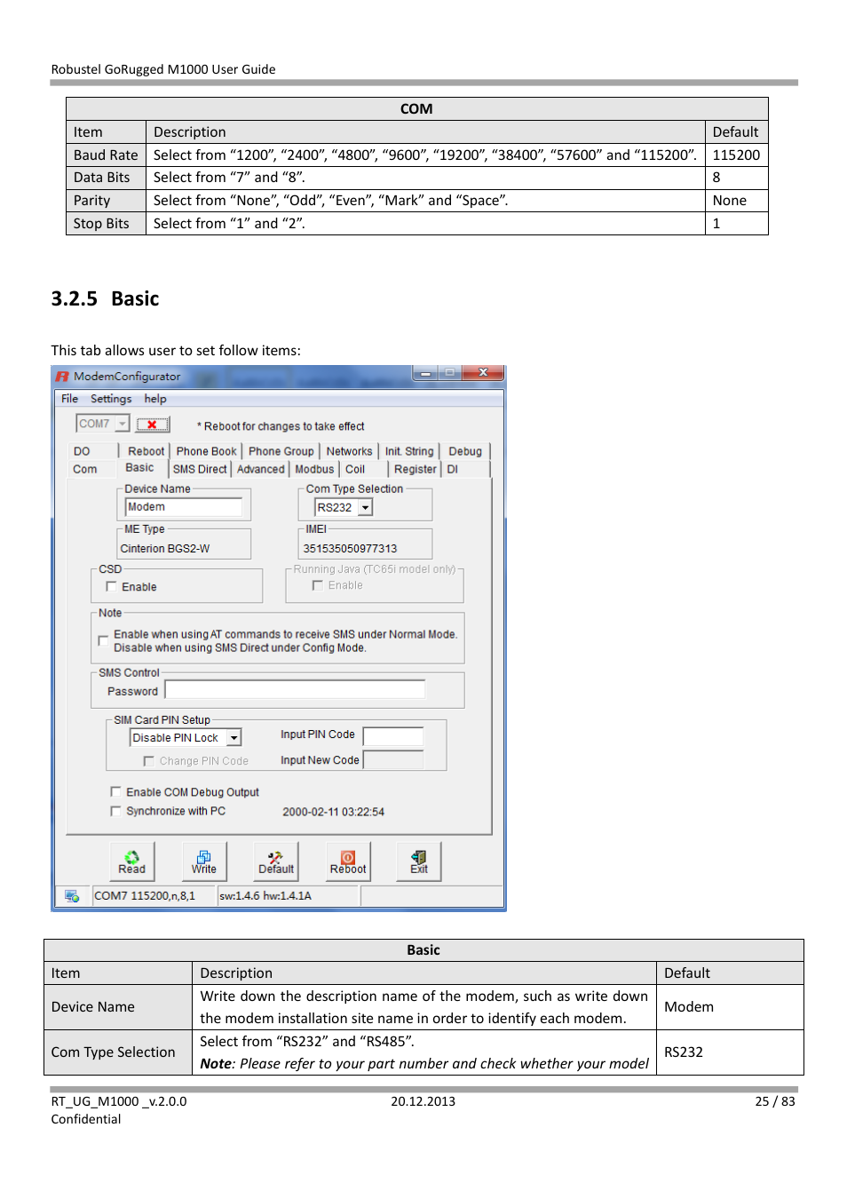 5 basic, Basic | Robustel M1000 User Guide User Manual | Page 26 / 85