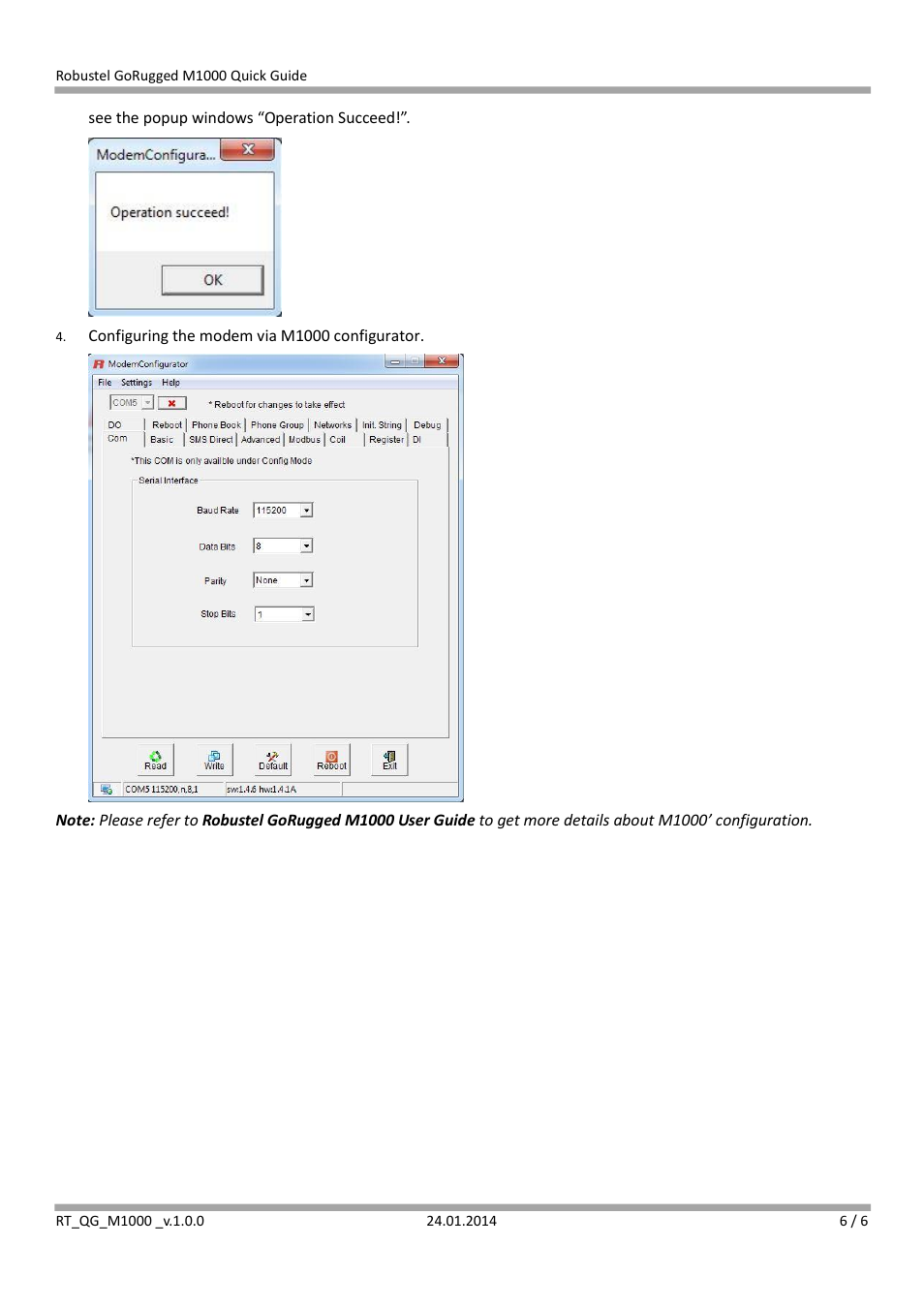 Robustel M1000 Quick Guide User Manual | Page 6 / 6