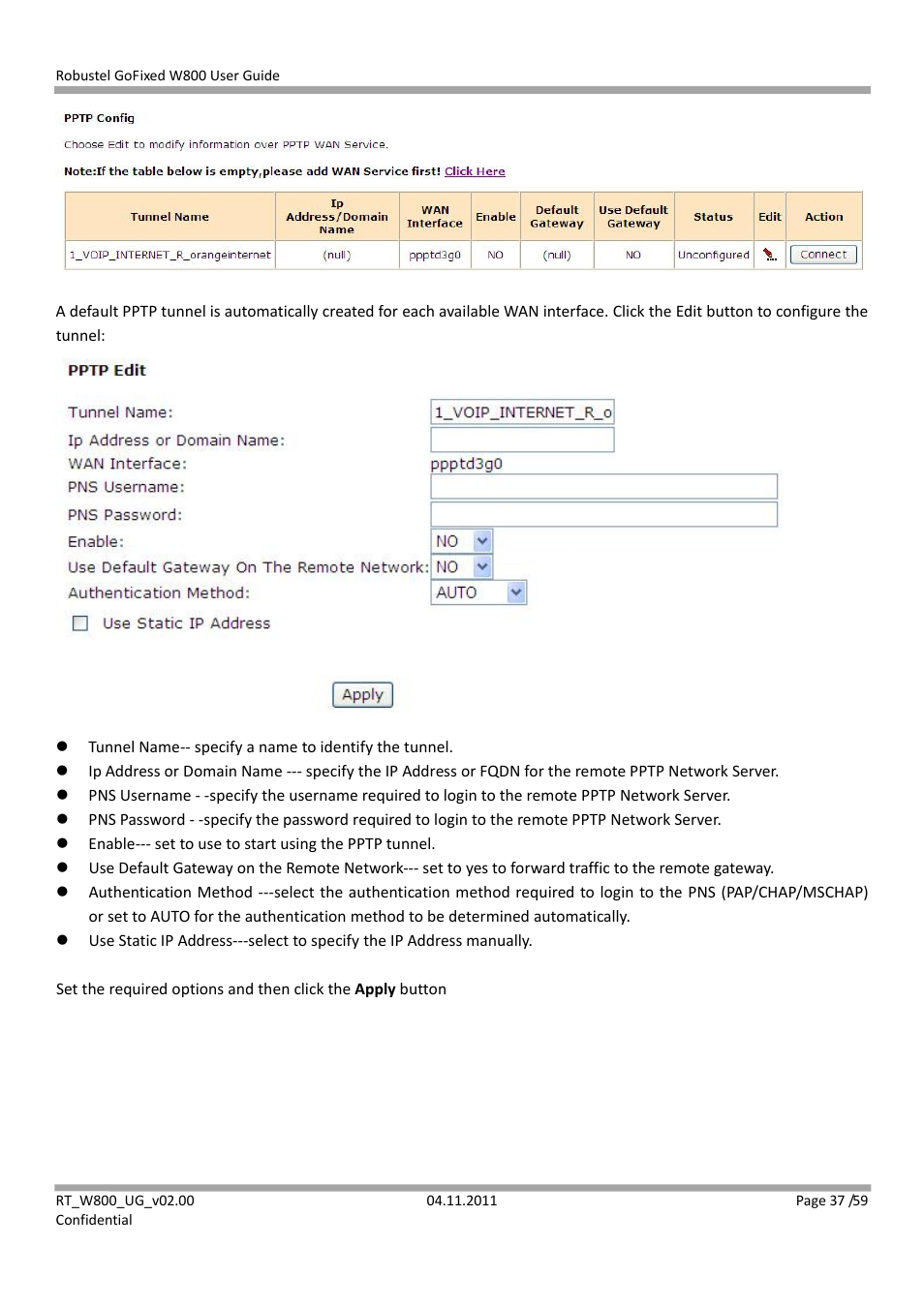 Robustel W800 User Manual | Page 38 / 60