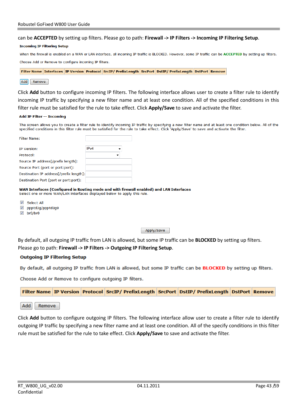 Robustel W800 User Manual | Page 44 / 60