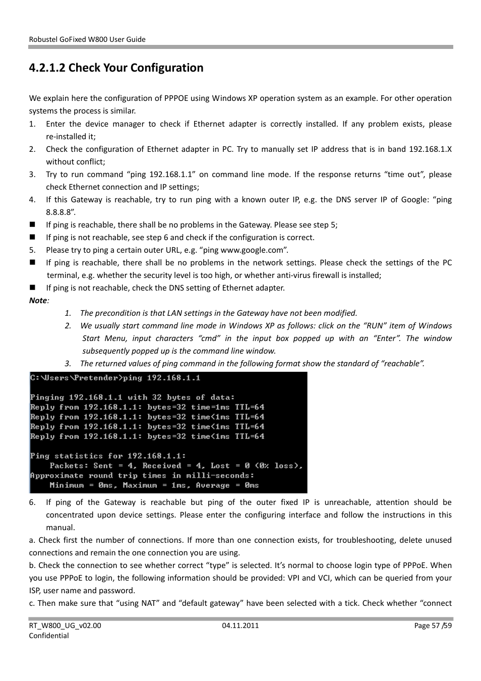 2 check your configuration | Robustel W800 User Manual | Page 58 / 60