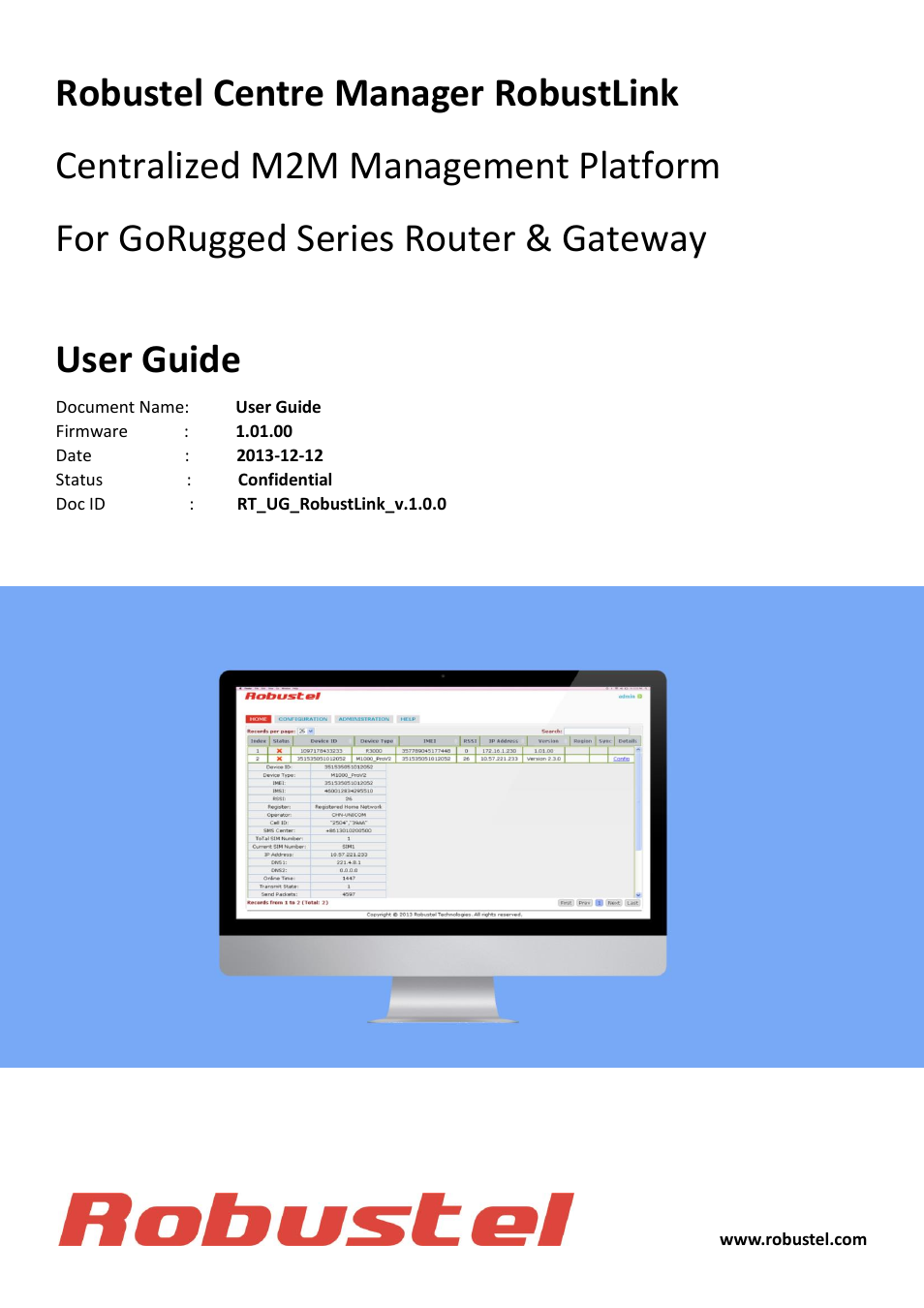 Robustel RobustLink User Manual | 43 pages