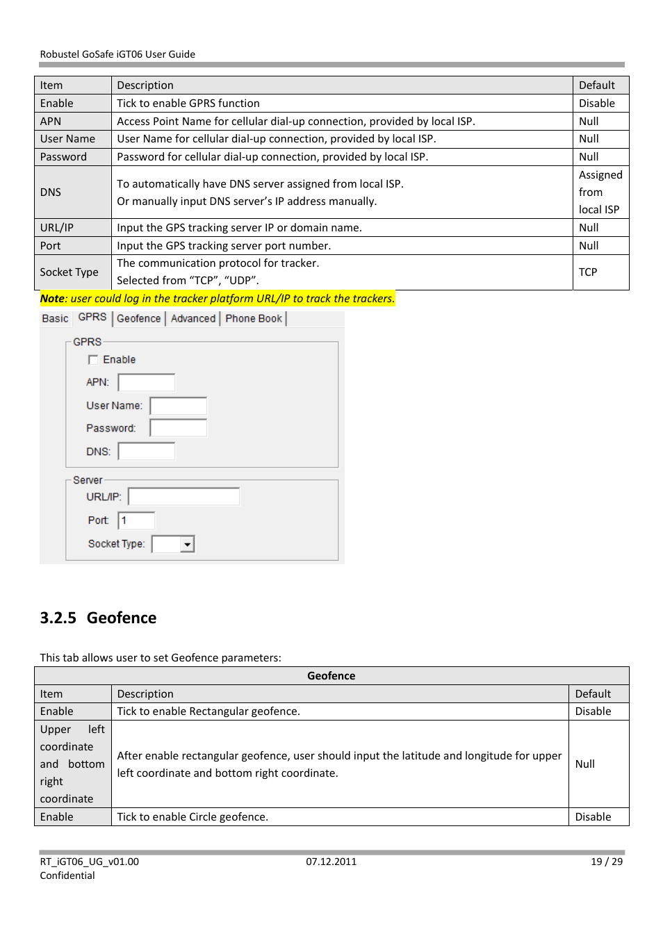 5 geofence | Robustel iGT06 User Manual | Page 20 / 29