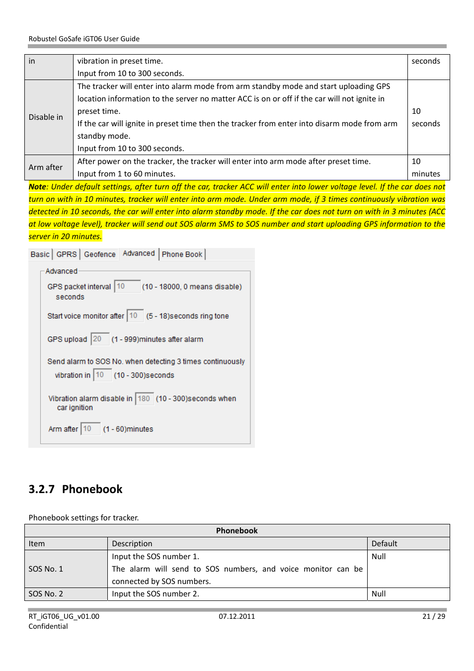 7 phonebook | Robustel iGT06 User Manual | Page 22 / 29