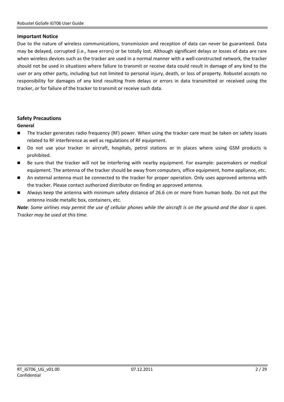 Robustel iGT06 User Manual | Page 3 / 29