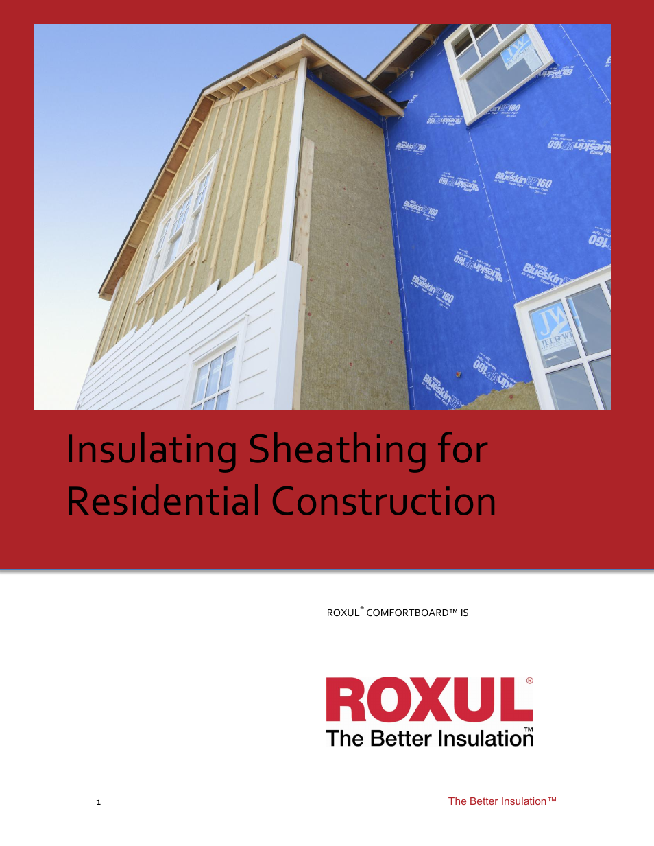 Roxul ComfortBoard IS User Manual | 50 pages