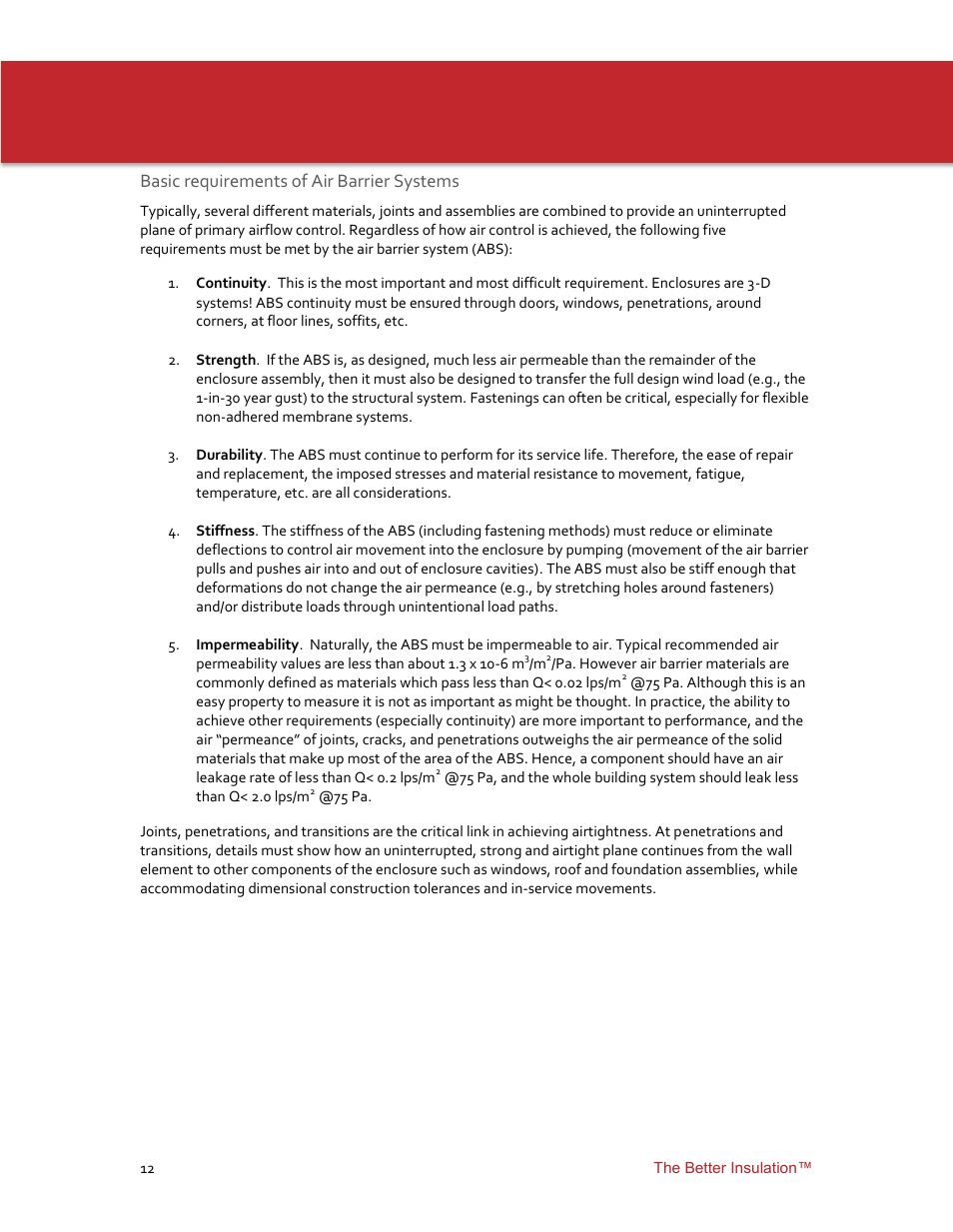 Basic requirements of air barrier systems | Roxul ComfortBoard IS User Manual | Page 14 / 50