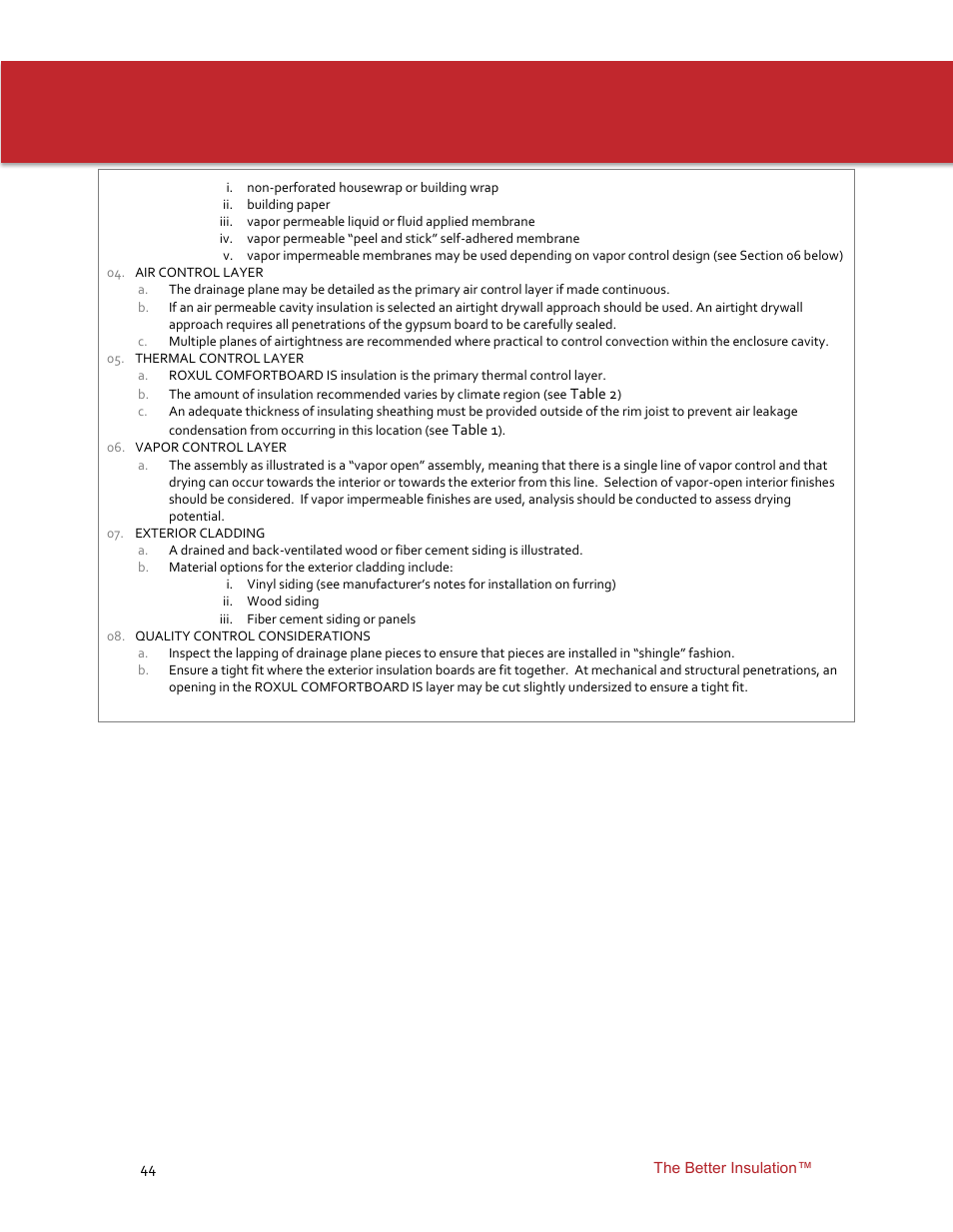 Roxul ComfortBoard IS User Manual | Page 46 / 50