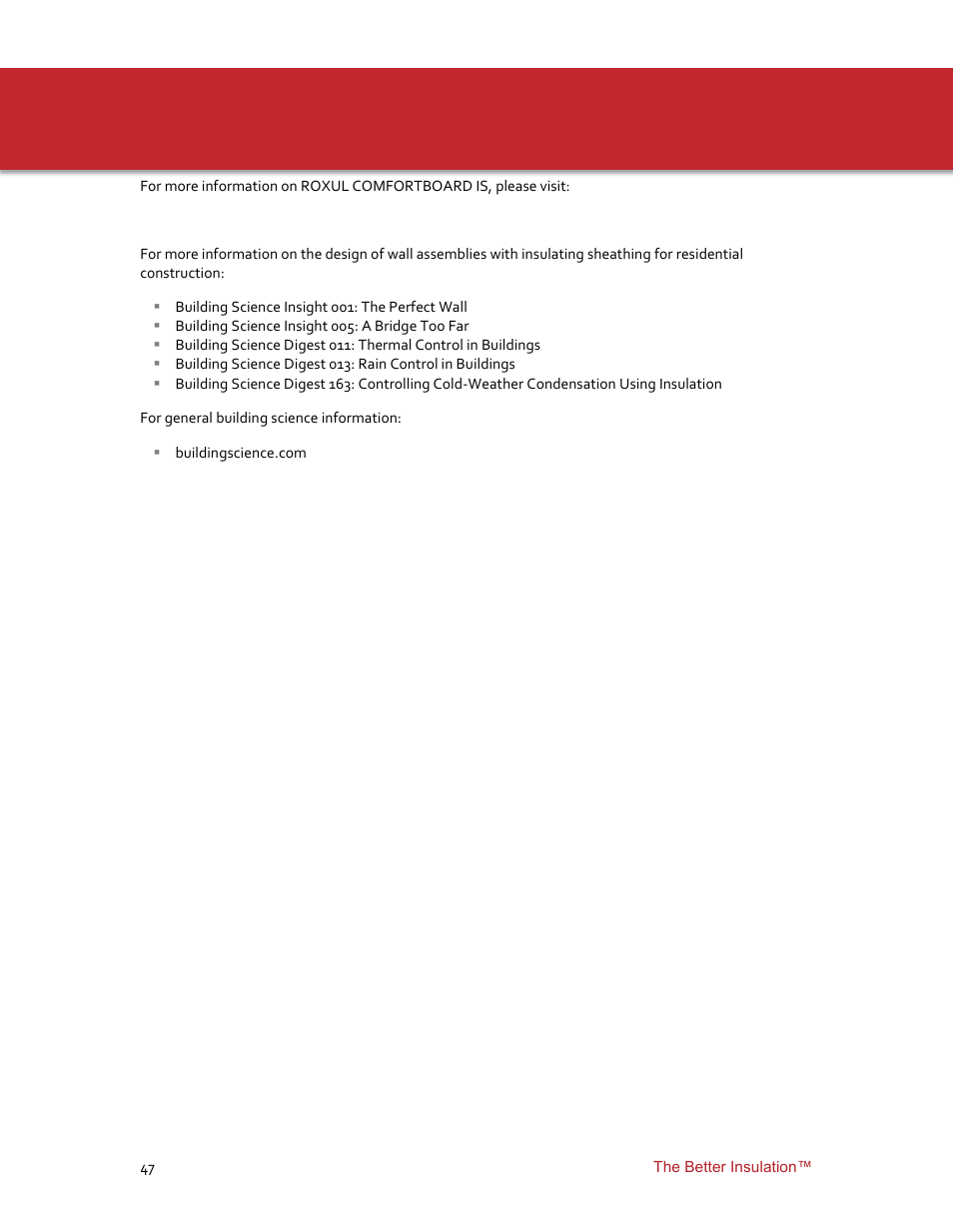References and resources | Roxul ComfortBoard IS User Manual | Page 49 / 50