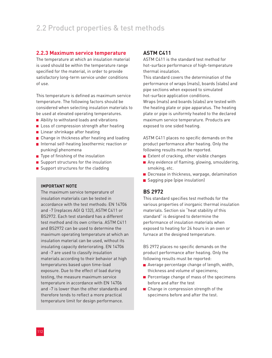 2 product properties & test methods | Roxul Industrial Insulation Process User Manual | Page 115 / 191