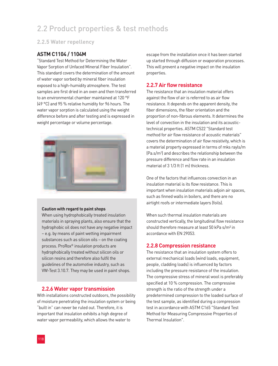 2 product properties & test methods | Roxul Industrial Insulation Process User Manual | Page 121 / 191