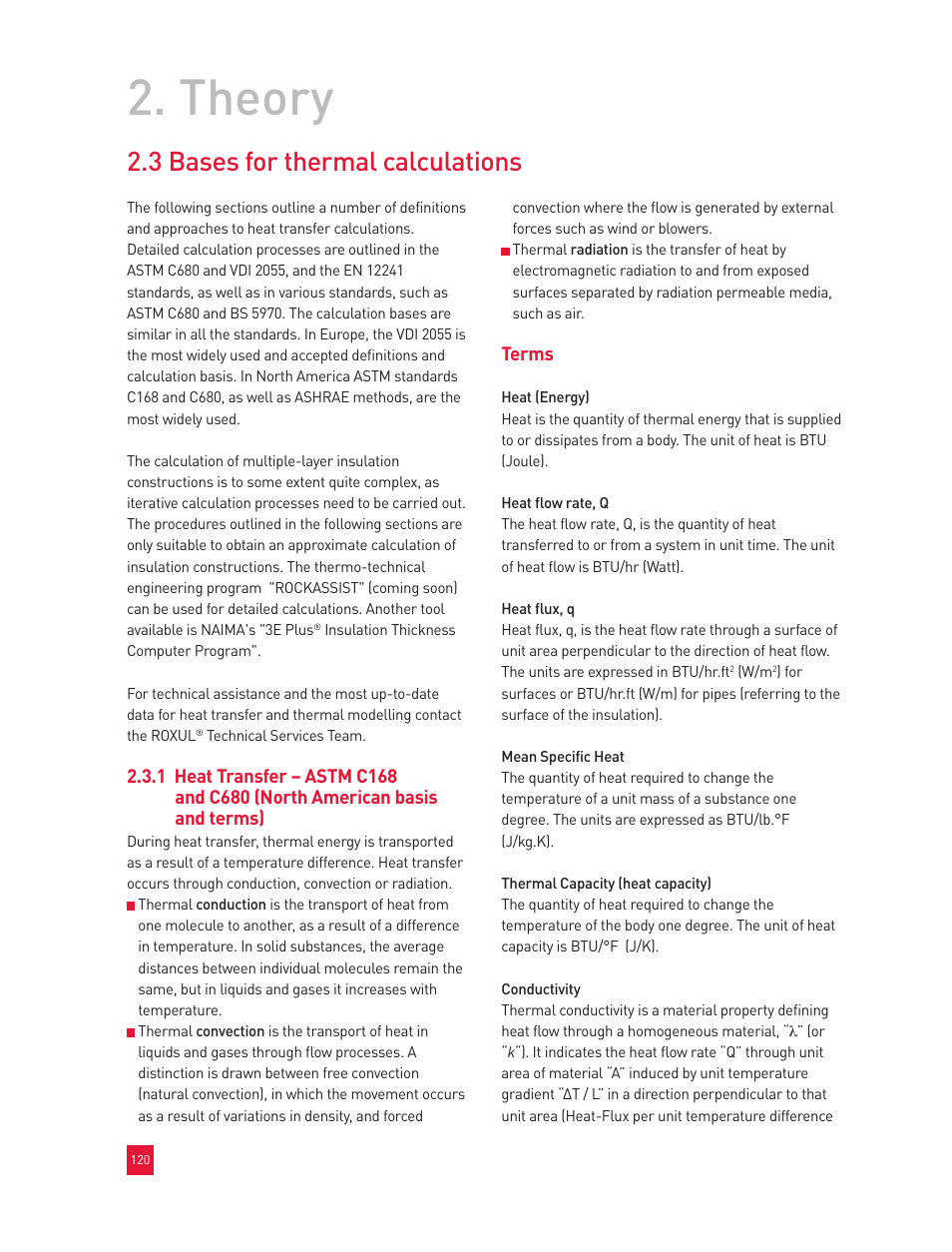 Theory, 3 bases for thermal calculations | Roxul Industrial Insulation Process User Manual | Page 123 / 191