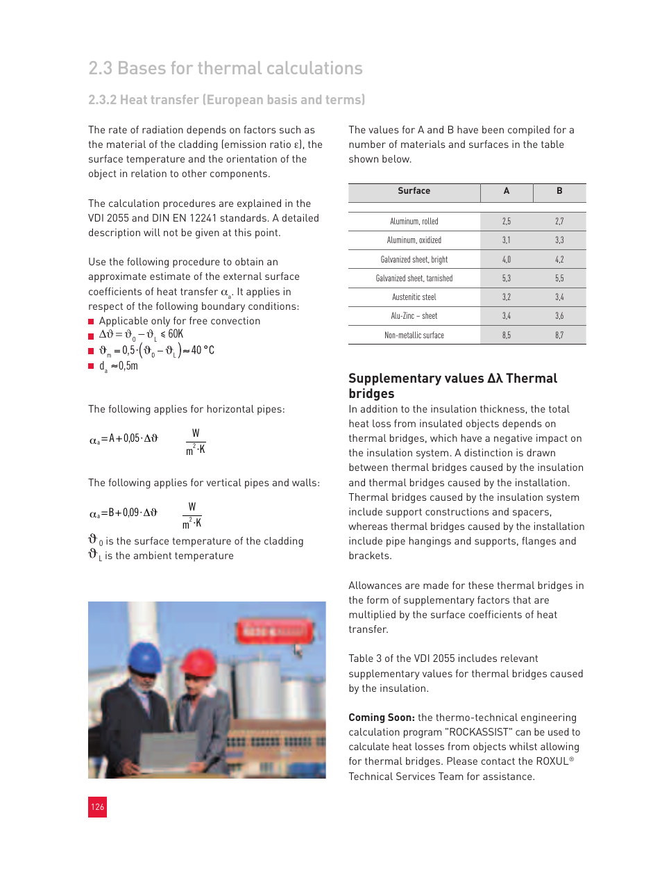 2 insulation of piping, 3 bases for thermal calculations, Supplementary values δλ thermal bridges | 2 heat transfer (european basis and terms) | Roxul Industrial Insulation Process User Manual | Page 129 / 191