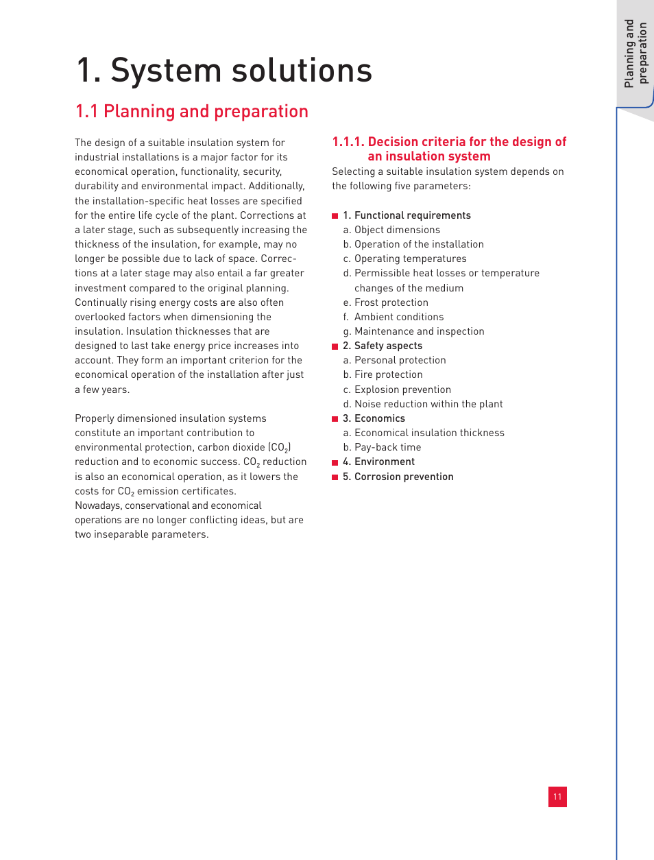 System solutions, 1 planning and preparation | Roxul Industrial Insulation Process User Manual | Page 14 / 191