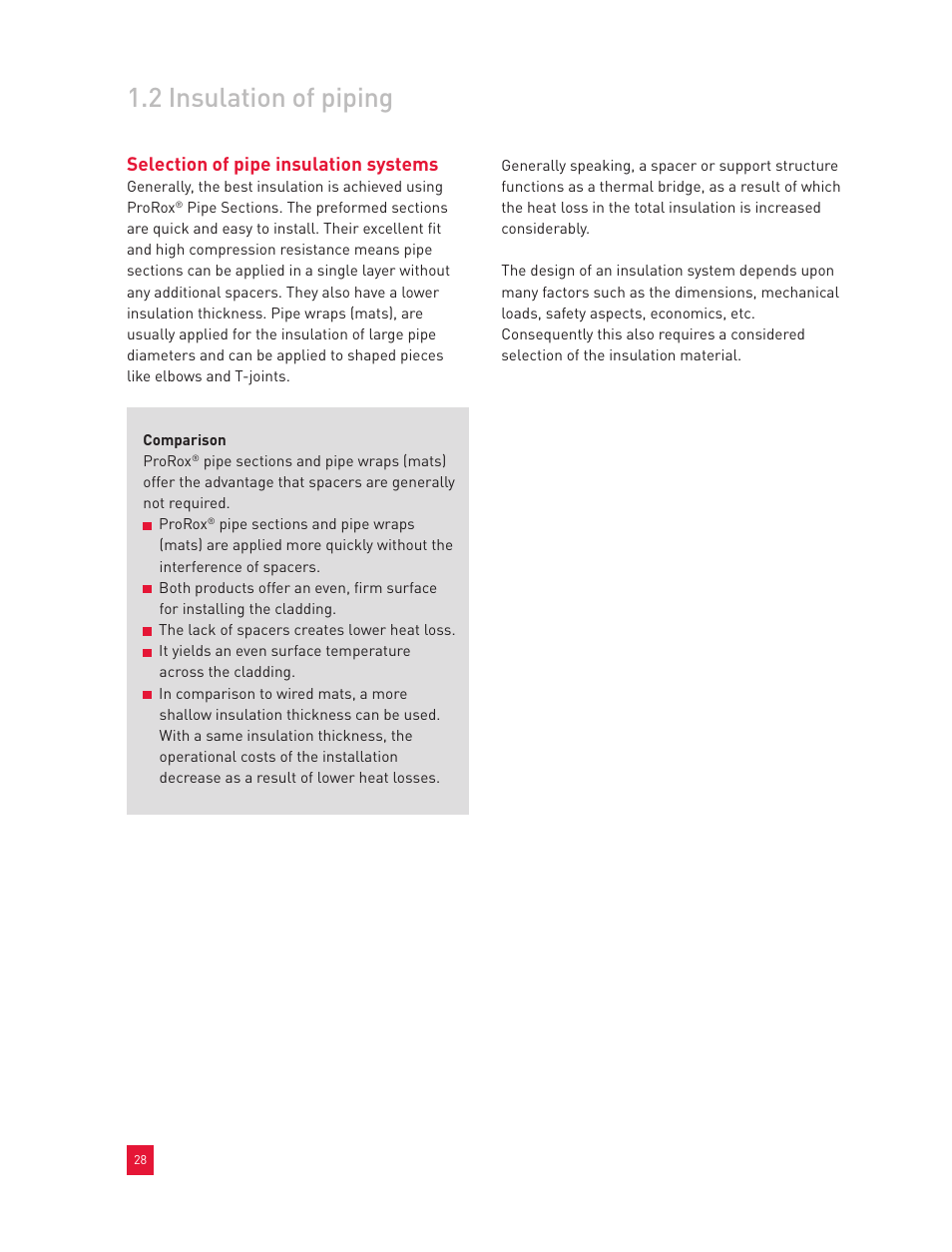 2 insulation of piping, Selection of pipe insulation systems | Roxul Industrial Insulation Process User Manual | Page 31 / 191