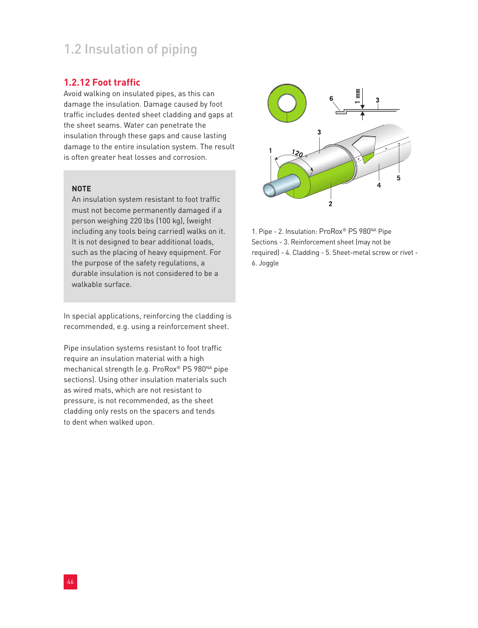 2 insulation of piping, 12 foot traffic | Roxul Industrial Insulation Process User Manual | Page 49 / 191