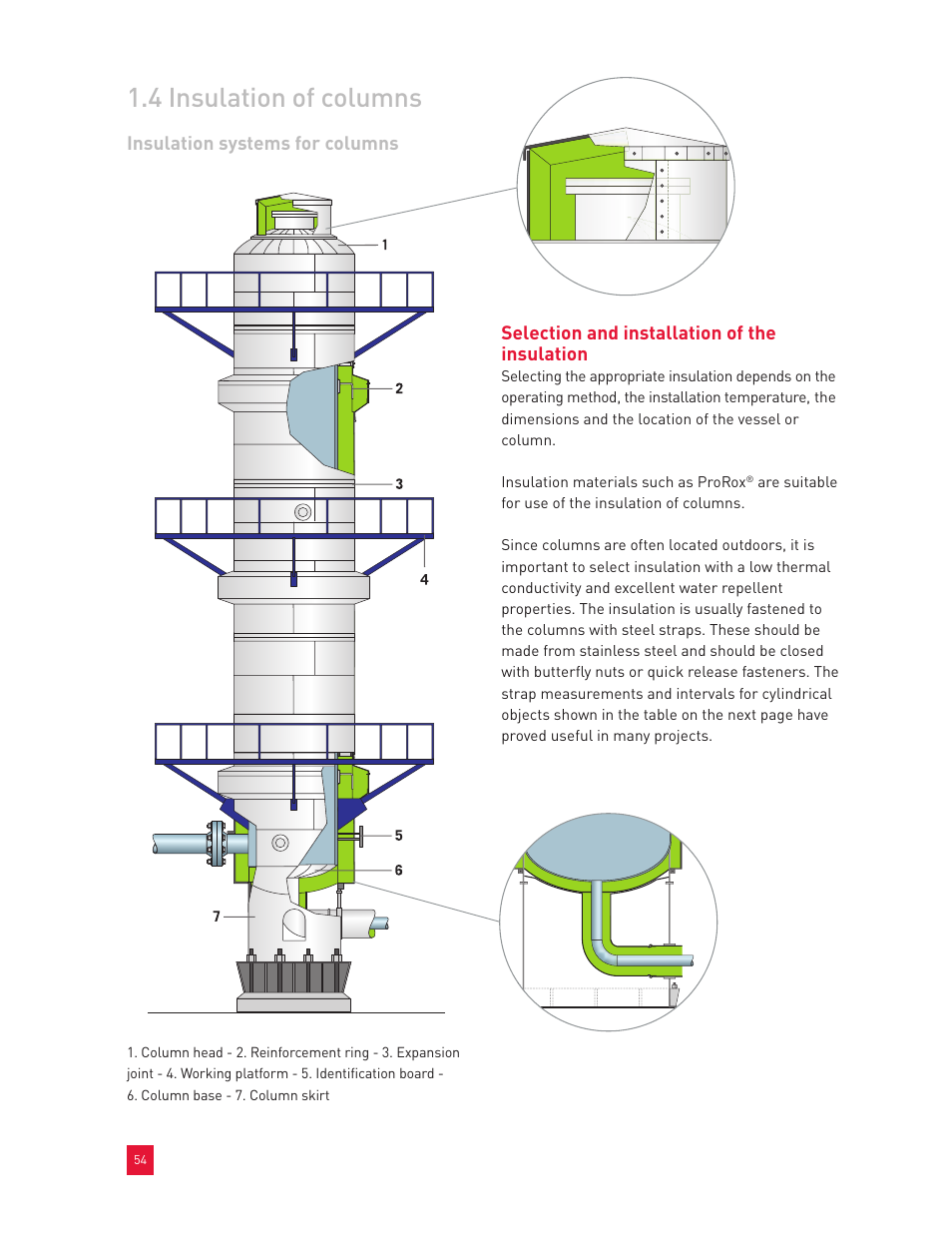 4 insulation of columns | Roxul Industrial Insulation Process User Manual | Page 57 / 191