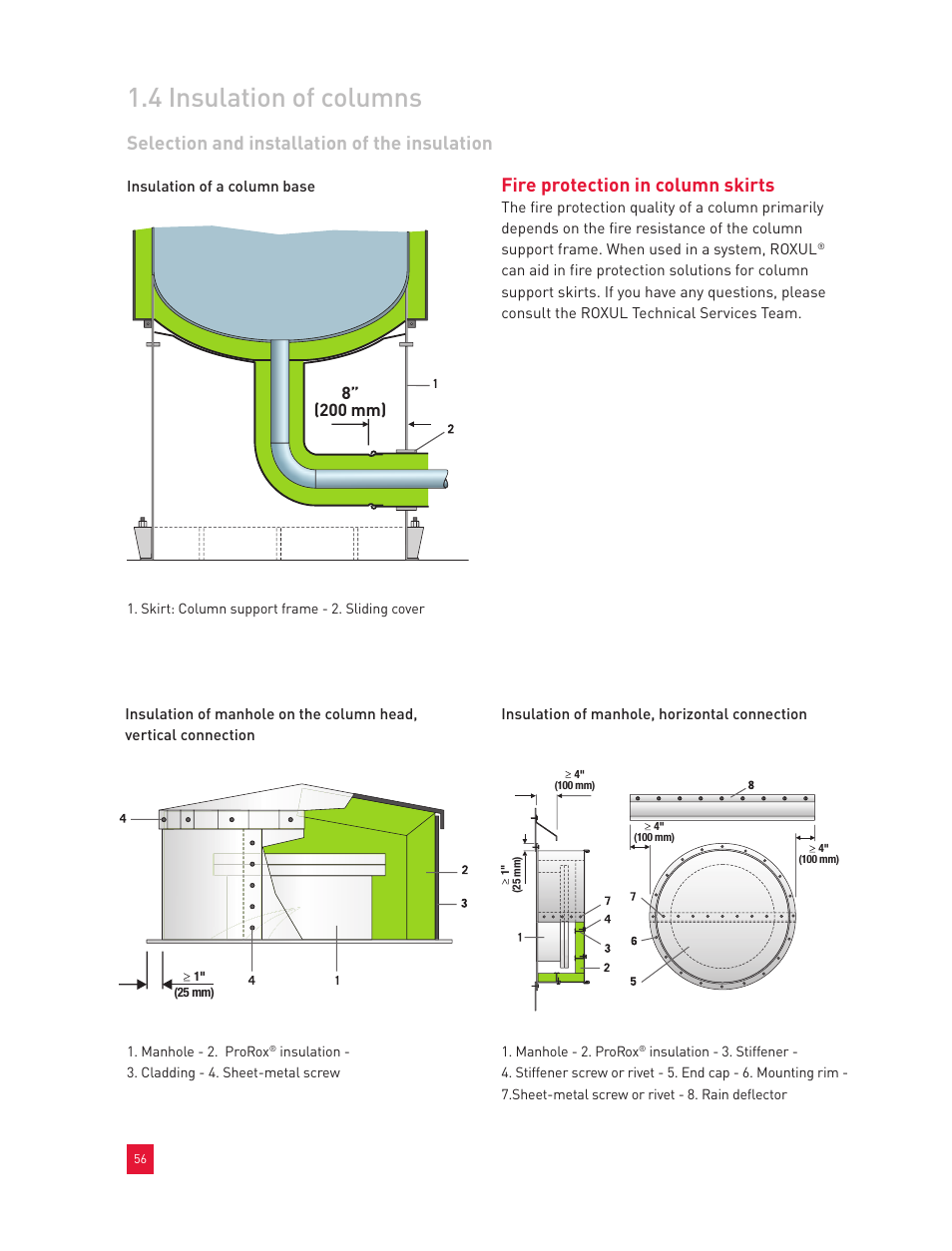 4 insulation of columns | Roxul Industrial Insulation Process User Manual | Page 59 / 191