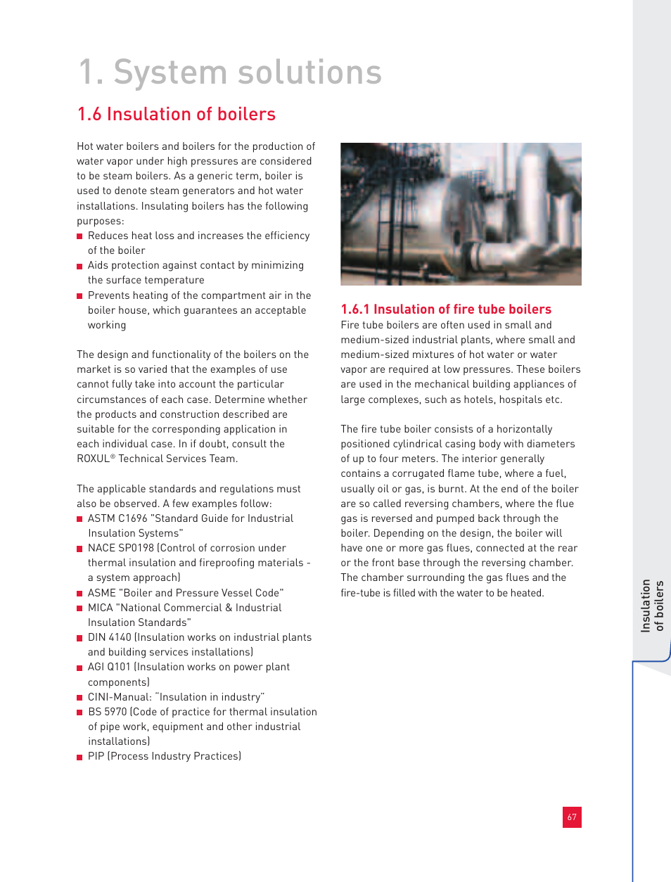 System solutions, 6 insulation of boilers | Roxul Industrial Insulation Process User Manual | Page 70 / 191