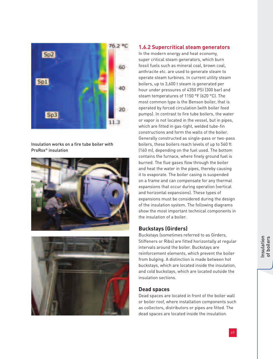 2 supercritical steam generators, Buckstays (girders), Dead spaces | Roxul Industrial Insulation Process User Manual | Page 72 / 191
