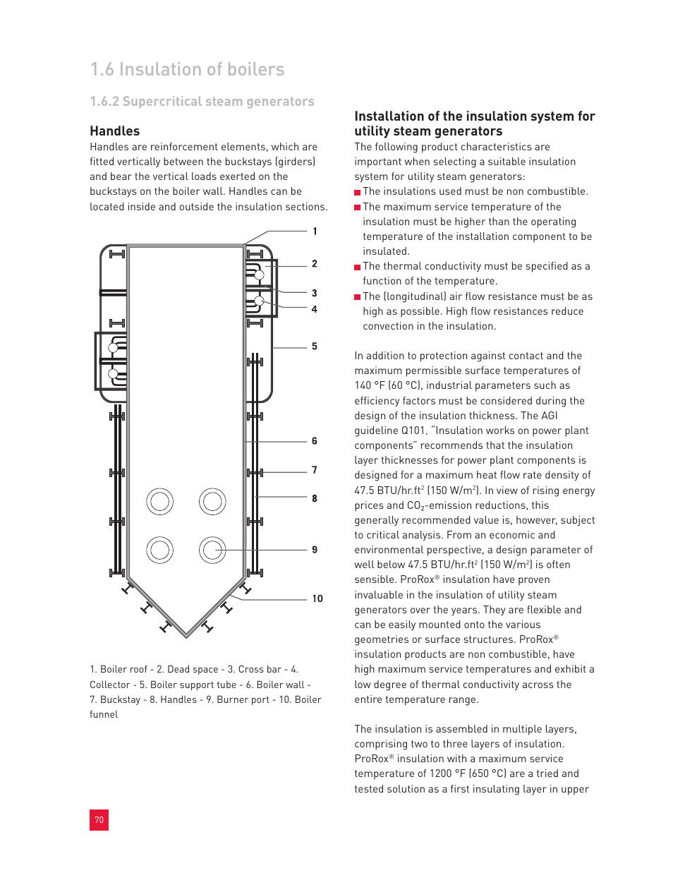 6 insulation of boilers, 2 supercritical steam generators handles | Roxul Industrial Insulation Process User Manual | Page 73 / 191