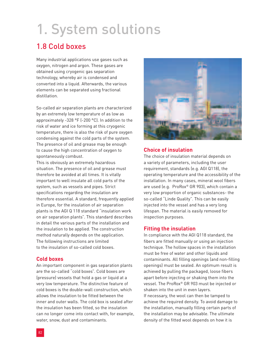 System solutions, 8 cold boxes | Roxul Industrial Insulation Process User Manual | Page 85 / 191