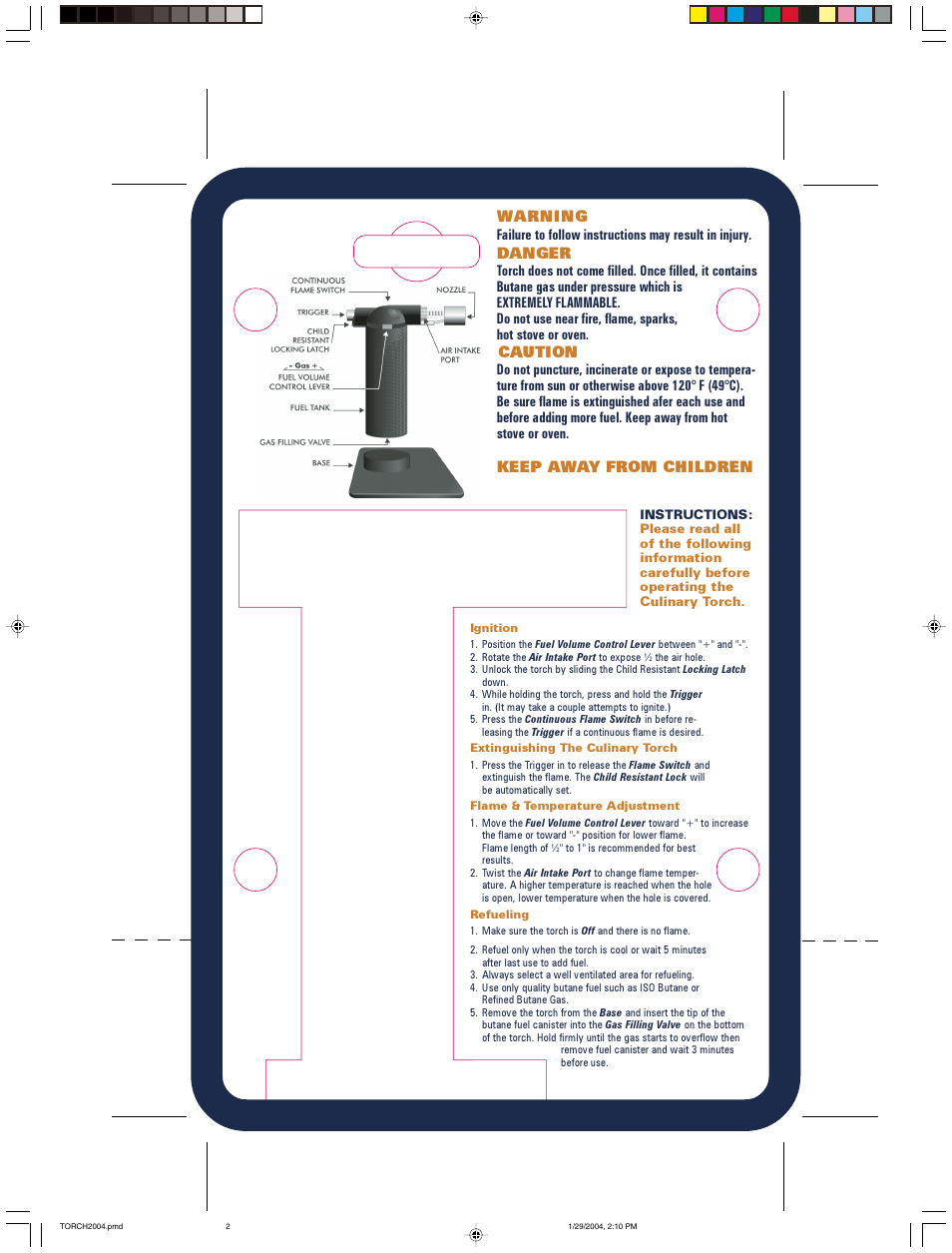 RSVP TORCH User Manual | 1 page