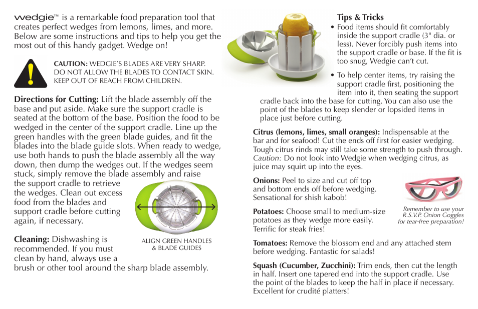 RSVP WEDGIE User Manual | Page 2 / 3