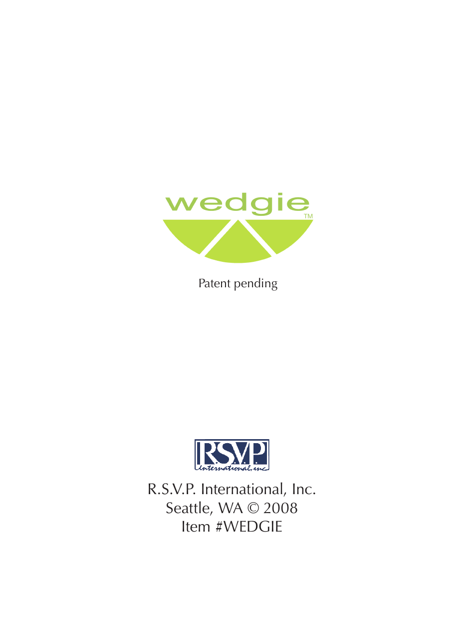 RSVP WEDGIE User Manual | Page 3 / 3