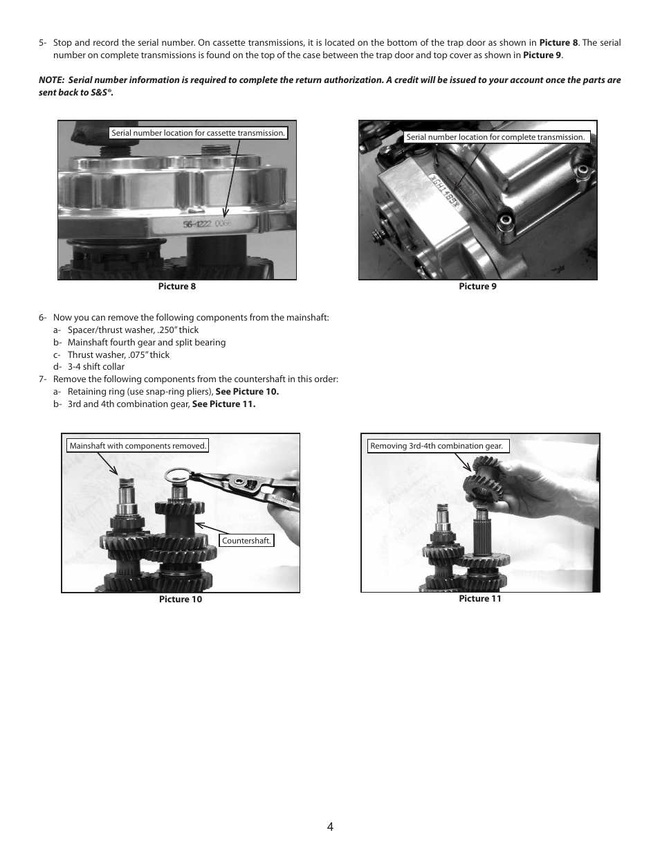 S&S Cycle Shift Collar Replacement for S&S Transmission User Manual | Page 4 / 7