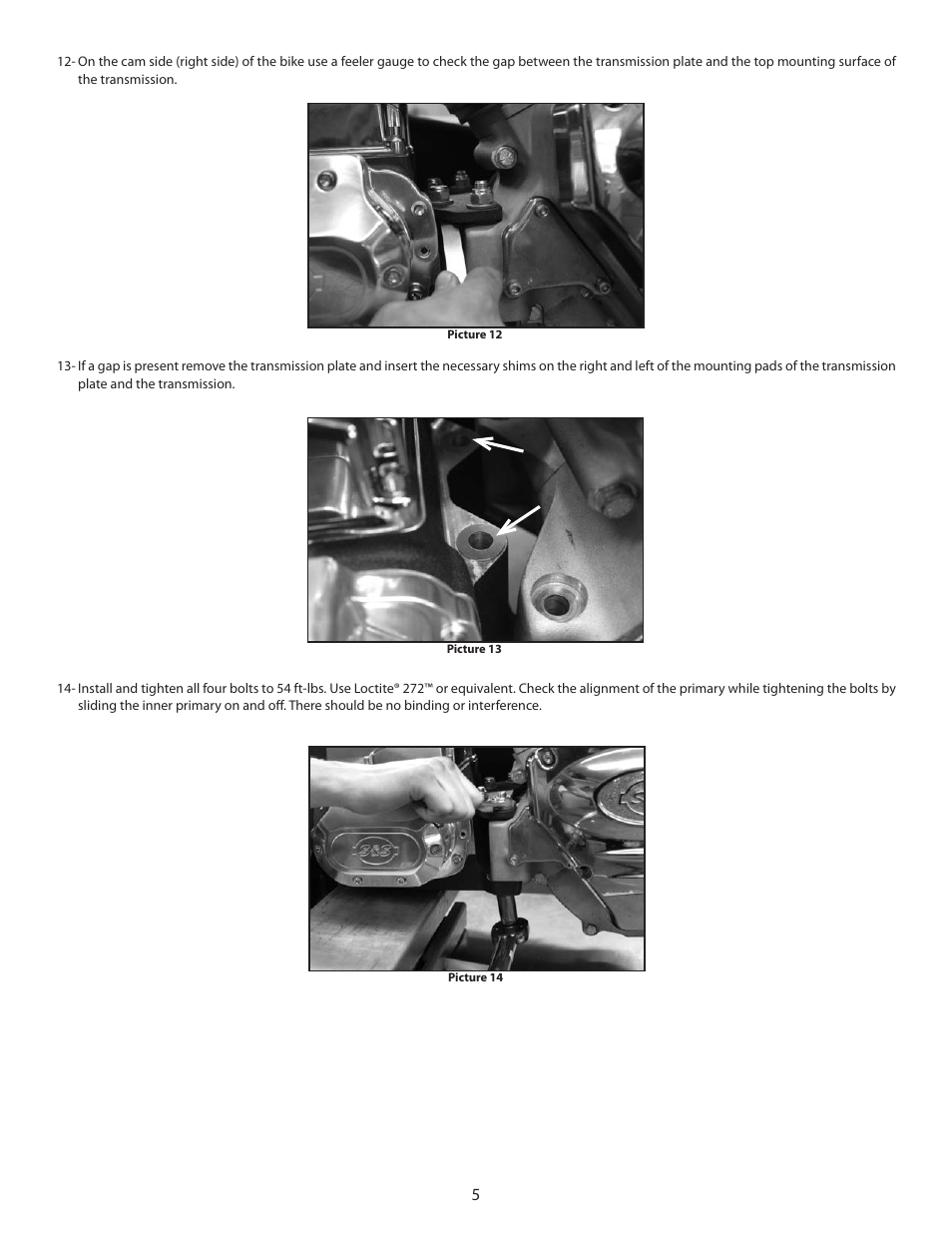 S&S Cycle X-Wedge Rubbermount (XW-R) Transmission Case with Engine and Swing Arm Mount User Manual | Page 5 / 8