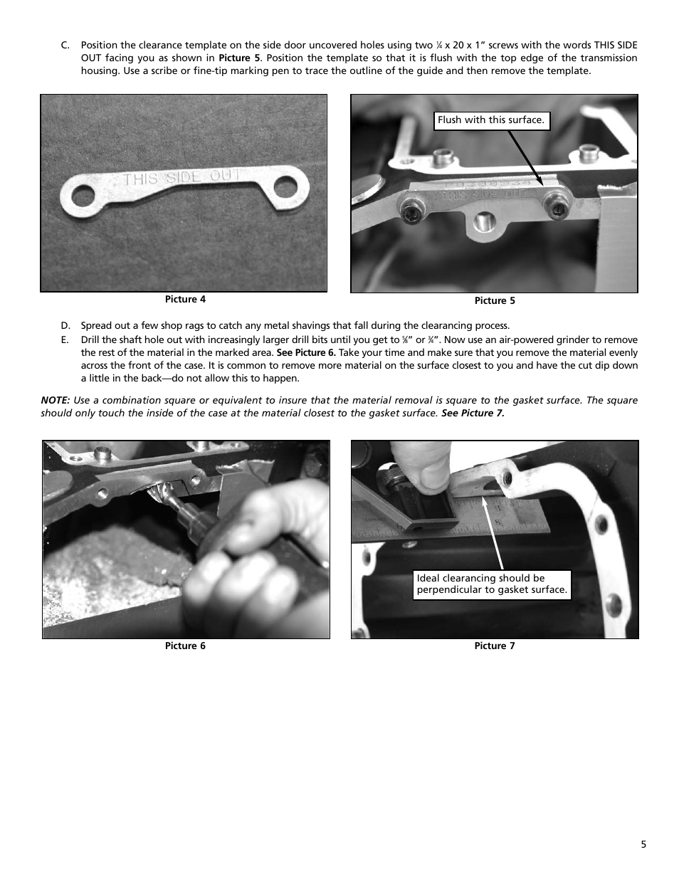 S&S Cycle All-Helical Transmission Gear Set Cassettes for Harley-Davidson 1991-05 Dyna, 1991-06 FLT and Softail models, and Custom Applications User Manual | Page 5 / 20
