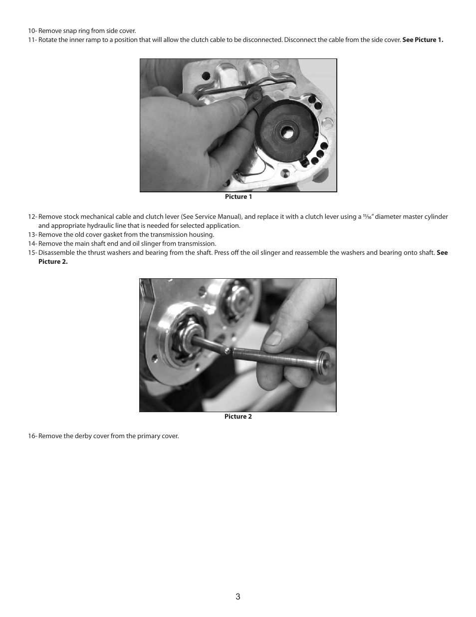 S&S Cycle Hydraulic Side Cover Kit PN 56-4060 User Manual | Page 3 / 8